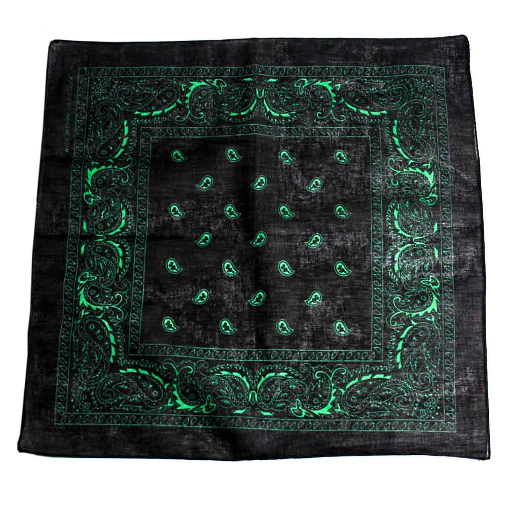 Zac's Alter Ego - Paisley Bandana - Black/Green
